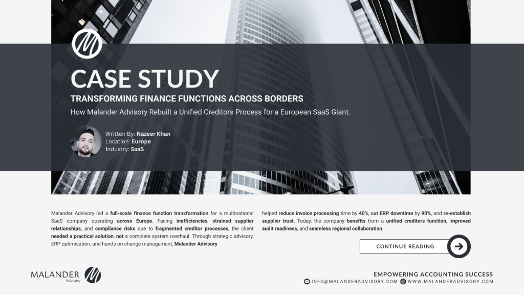 Finance Function Transformation for SaaS in Europe