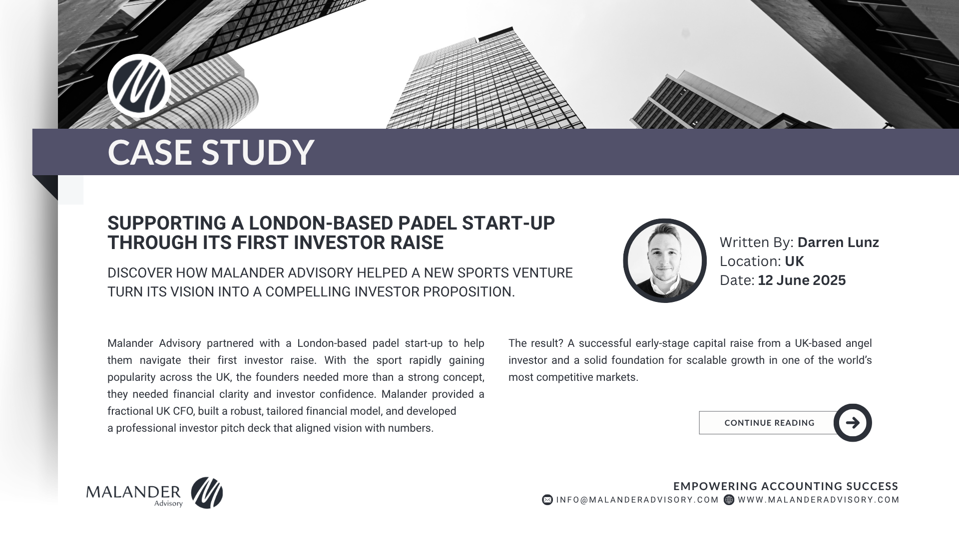 Case Study: Supporting a London-Based Padel Start-up Through Its First Investor Raise