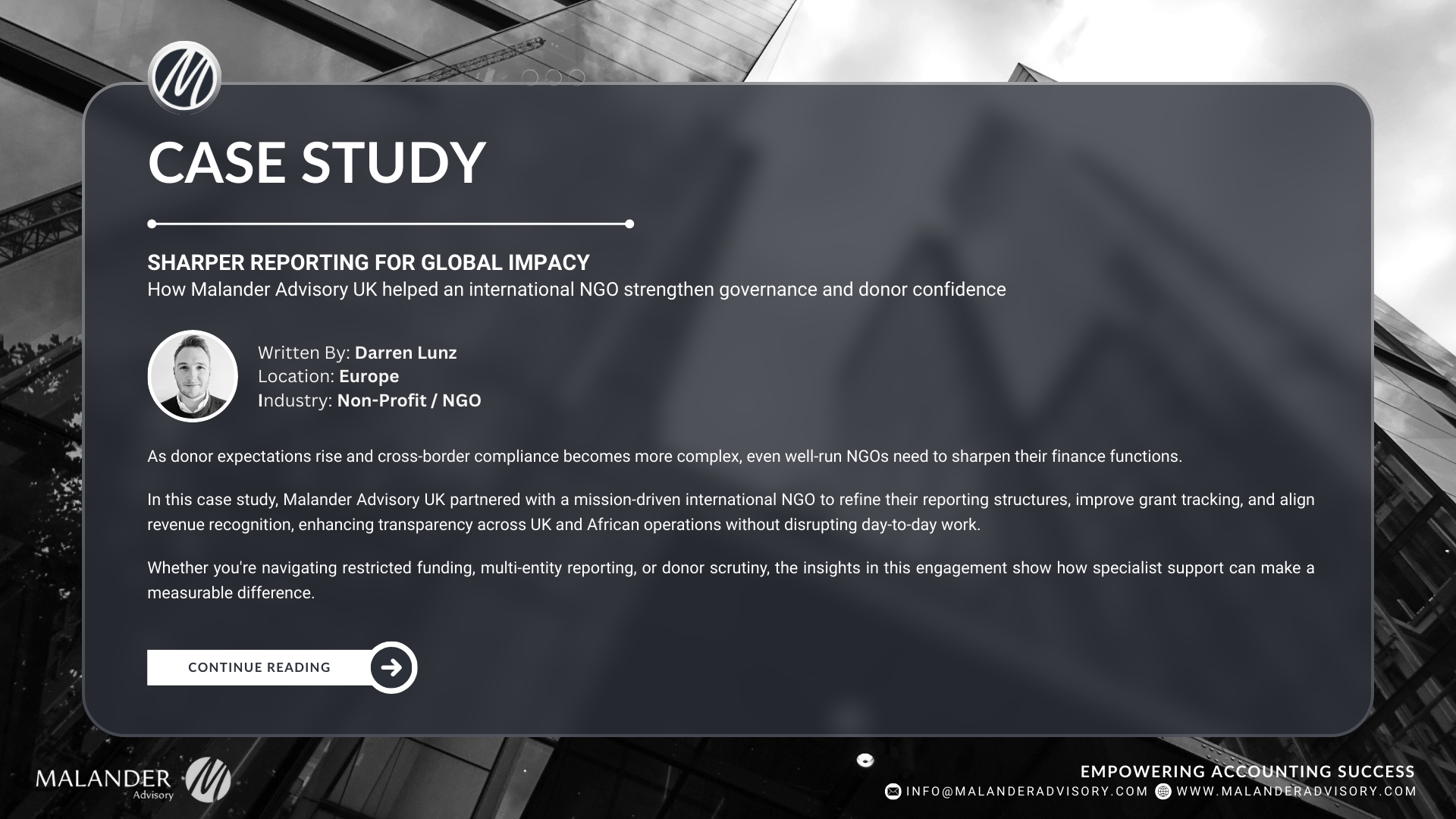 Case Study: Evolving an International NGO’s Financial Reporting