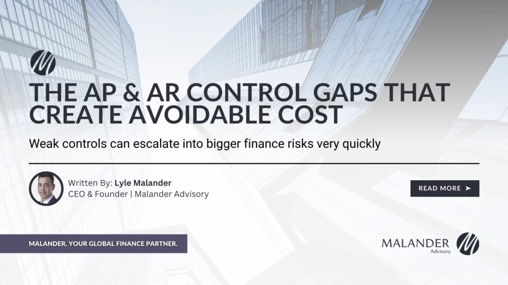 AP and AR control gaps affecting cash flow, financial risk and working capital management